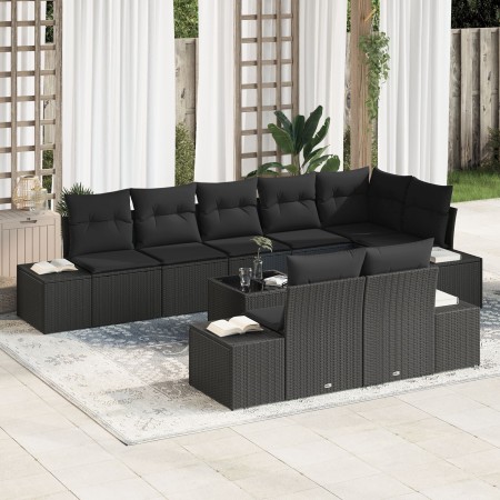 Conjunto de Sofá de Jardín de 9 piezas con Cojines Beige Poliratán de , Sofás de exterior - Ref: Foro24-3355792, Precio: 696,...