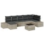Set de Sofá de Jardín de 8 Piezas con Cojines Ratán Gris Poli de , Sofás de exterior - Ref: Foro24-3355831, Precio: 585,92 €,...