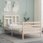 Estructura de cama con cabecero madera maciza 90x200 cm de vidaXL, Camas y somieres - Ref: Foro24-3194946, Precio: 89,81 €, D...