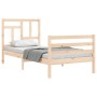 Estructura de cama con cabecero madera maciza 90x200 cm de vidaXL, Camas y somieres - Ref: Foro24-3194946, Precio: 89,81 €, D...