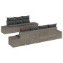 Juego de Sofá de Jardín de 8 Piezas con Cojines Gris Poliratán Acacia de , Sofás de exterior - Ref: Foro24-3356585, Precio: 6...