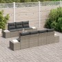 Juego de Sofá de Jardín de 8 Piezas con Cojines Gris Poliratán Acacia de , Sofás de exterior - Ref: Foro24-3356585, Precio: 6...