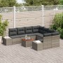 Juego de Sofá de Jardín de 9 Piezas con Cojines Gris Poliratán Acacia de , Sofás de exterior - Ref: Foro24-3356606, Precio: 6...