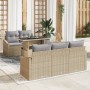 Juego de Sofá de Jardín Set de 6 Beige Ratán Sofá de Exterior de , Sofás de exterior - Ref: Foro24-3357653, Precio: 538,47 €,...