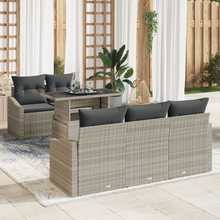Juego de Sofá de Jardín Conjunto de 6 Beige Poliratán de , Sofás de exterior - Ref: Foro24-3357655, Precio: 539,16 €, Descuen...