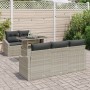 Juego de Sofá de Jardín Conjunto de 6 Beige Poliratán de , Sofás de exterior - Ref: Foro24-3357655, Precio: 539,16 €, Descuen...