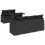 Set de Sofá de Jardín Juego de 6 Negro Ratán, Poliéster de , Sofás de exterior - Ref: Foro24-3357656, Precio: 521,38 €, Descu...