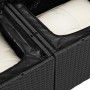 Conjunto de Sofás de Jardín Set de 7 Sofá negro con cojines crema de , Sofás de exterior - Ref: Foro24-3357670, Precio: 522,3...