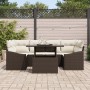 Conjunto de Sofá de Jardín Set de 7 Marrón Ratán de , Sofás de exterior - Ref: Foro24-3357671, Precio: 557,85 €, Descuento: %