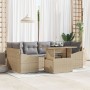 Juego de Sofás de Jardín Conjunto de 7 Beige y Gris de , Sofás de exterior - Ref: Foro24-3357673, Precio: 542,16 €, Descuento: %