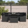 Juego de Sofá de Jardín Set de 7 Negro Ratán de , Sofás de exterior - Ref: Foro24-3357676, Precio: 553,76 €, Descuento: %