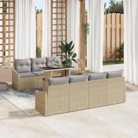 Conjunto de Sofás de Jardín Conjunto de 8 Beige Ratán de , Sofás de exterior - Ref: Foro24-3357683, Precio: 629,37 €, Descuen...