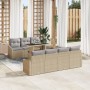 Conjunto de Sofás de Jardín Conjunto de 8 Beige Ratán de , Sofás de exterior - Ref: Foro24-3357683, Precio: 629,37 €, Descuen...