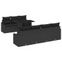 Set de Sofá de Jardín Juego de 8 Carbón Ratán, Poliéster de , Sofás de exterior - Ref: Foro24-3357686, Precio: 609,07 €, Desc...