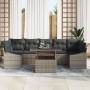 Juego de Sofá de Jardín de 8 Piezas con Cojines Gris Polirratán de , Sofás de exterior - Ref: Foro24-3357692, Precio: 568,98 ...