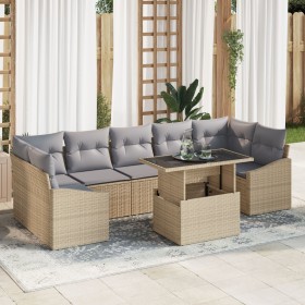 Juego de Sofá de Jardín Juego de 8 Beige y Gris de , Sofás de exterior - Ref: Foro24-3357693, Precio: 593,26 €, Descuento: %