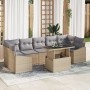 Juego de Sofá de Jardín Juego de 8 Beige y Gris de , Sofás de exterior - Ref: Foro24-3357693, Precio: 593,26 €, Descuento: %
