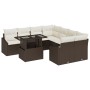 Conjunto de Sofá de Jardín Juego de 9 Marrón Ratán Sofá de Jardín de , Sofás de exterior - Ref: Foro24-3357711, Precio: 684,8...