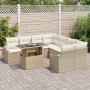 Conjunto de Sofá de Jardín Set de 9 Beige Ratán Mesa de Exterior de , Sofás de exterior - Ref: Foro24-3357714, Precio: 713,20...