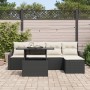 Conjunto de Sofás de Jardín Conjunto de 6 Negro Ratán de , Sofás de exterior - Ref: Foro24-3357720, Precio: 425,65 €, Descuen...