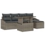 Conjunto de sofá de jardín de 6 piezas con cojines en gris y ratán sintético de , Sofás de exterior - Ref: Foro24-3357722, Pr...
