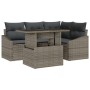 Set de Sofá de Jardín de 5 Piezas con Cojines Gris de Ratán Polimérico de , Sofás de exterior - Ref: Foro24-3357732, Precio: ...