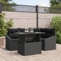 Conjunto de Sofás de Jardín Juego de 5 Negro Ratán de , Sofás de exterior - Ref: Foro24-3357736, Precio: 421,53 €, Descuento: %