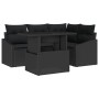 Conjunto de Sofás de Jardín Juego de 5 Negro Ratán de , Sofás de exterior - Ref: Foro24-3357736, Precio: 421,53 €, Descuento: %