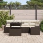 Conjunto de Sofás de Jardín 6 piezas Marrón, Ratán de , Sofás de exterior - Ref: Foro24-3357741, Precio: 486,15 €, Descuento: %