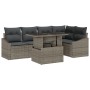 Conjunto de Sofá de Jardín de 6 Piezas con Cojines, Gris Poliratán de , Sofás de exterior - Ref: Foro24-3357742, Precio: 457,...