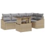 Conjunto de Sofá de Jardín Juego de 6 Beige Ratán Sofá de Jardín de , Sofás de exterior - Ref: Foro24-3357743, Precio: 480,12...