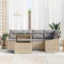Conjunto de Sofá de Jardín Juego de 6 Beige Ratán Sofá de Jardín de , Sofás de exterior - Ref: Foro24-3357743, Precio: 480,12...