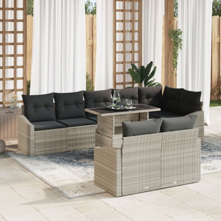 Juego de Sofás de Jardín Set de 9 Gris Polirrattan de , Sofás de exterior - Ref: Foro24-3357765, Precio: 762,08 €, Descuento: %