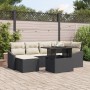 Juego de Sofá de Jardín Conjunto de 7 Negro Ratán de , Sofás de exterior - Ref: Foro24-3357770, Precio: 494,09 €, Descuento: %