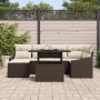 Juego de sofá de jardín Conjunto de 7 Crema y marrón oscuro de , Sofás de exterior - Ref: Foro24-3357771, Precio: 538,07 €, D...