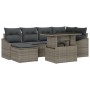 Conjunto de Sofá de Jardín de 7 Piezas con Cojines Gris de Poliratán de , Sofás de exterior - Ref: Foro24-3357772, Precio: 50...
