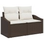 Juego de sofá de jardín Conjunto de 7 Crema y marrón oscuro de , Sofás de exterior - Ref: Foro24-3357771, Precio: 538,07 €, D...