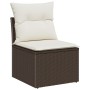 Juego de sofá de jardín Conjunto de 7 Crema y marrón oscuro de , Sofás de exterior - Ref: Foro24-3357771, Precio: 538,07 €, D...