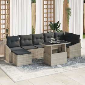 Conjunto de Sofá de Jardín Conjunto de 8 Gris Ratán de , Sofás de exterior - Ref: Foro24-3357785, Precio: 627,70 €, Descuento: %