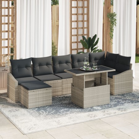 Conjunto de Sofá de Jardín Conjunto de 8 Gris Ratán de , Sofás de exterior - Ref: Foro24-3357785, Precio: 627,70 €, Descuento: %