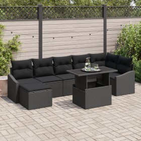 Conjunto de Sofás de Jardín Conjunto de 8 Negro de , Sofás de exterior - Ref: Foro24-3357786, Precio: 569,33 €, Descuento: %