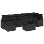 Conjunto de Sofás de Jardín Conjunto de 8 Negro de , Sofás de exterior - Ref: Foro24-3357786, Precio: 569,33 €, Descuento: %
