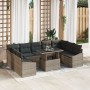 Juego de sofá de jardín de 10 piezas con cojines gris poliratán de , Sofás de exterior - Ref: Foro24-3357802, Precio: 696,61 ...