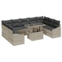 Conjunto de sofá de jardín Set de 10 Beige, gris oscuro de , Sofás de exterior - Ref: Foro24-3357805, Precio: 749,56 €, Descu...