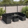 Conjunto de Sofás de Jardín Set de 10 Negro Rattan Modular de , Sofás de exterior - Ref: Foro24-3357806, Precio: 716,77 €, De...
