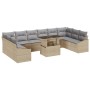 Juego de Sofá de Jardín Set de 11 Beige y Gris de , Sofás de exterior - Ref: Foro24-3357813, Precio: 798,54 €, Descuento: %