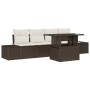 Juego de Sofás de Jardín Set de 5 Marrón Ratán de , Sofás de exterior - Ref: Foro24-3357821, Precio: 411,75 €, Descuento: %