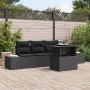 Set de sofá de jardín 5 piezas Negro Ratán Sofá exterior de , Sofás de exterior - Ref: Foro24-3357826, Precio: 417,37 €, Desc...