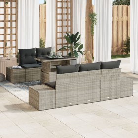 Juego de Sofá de Jardín Juego de 6 Beige Ratán y Poliéster de , Sofás de exterior - Ref: Foro24-3357835, Precio: 588,45 €, De...