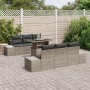 Conjunto de Sofás de Jardín de 7 Piezas con Cojines Gris Ratán Poliéster de , Sofás de exterior - Ref: Foro24-3357842, Precio...